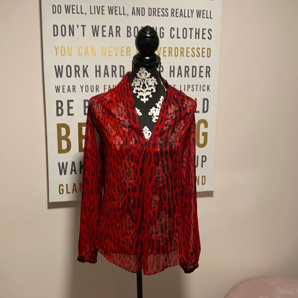 Michael Michael Kors | Red Cheetah |Top